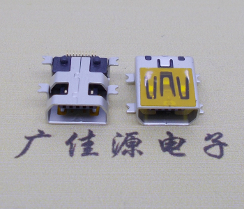北京迷你USB插座,MiNiUSB母座,10P/全贴片带固定柱母头