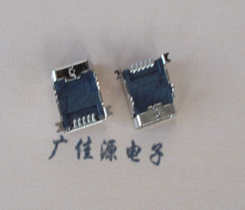 北京 MINI USB 5PF 90°SMT前插后贴电源接口
