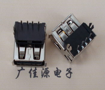 北京USB插座 90度AF单层正向垫高9.3 DIP鱼叉脚