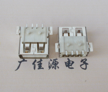 北京USB AF方形脚 贴片母座 1.0/1.2柱子直边接口