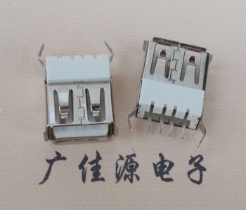 北京USB接口母座 半包一字胶芯 180度直插弯脚