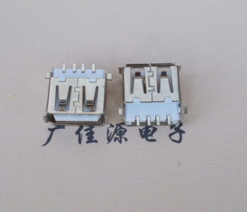 北京USB母座 AF沉板1.9引脚4P贴片白胶芯卷边