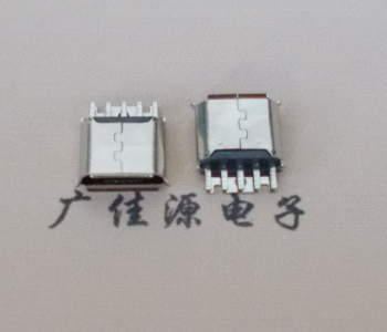 北京Micro USB母座 防水接口焊线夹板式悬空翻边