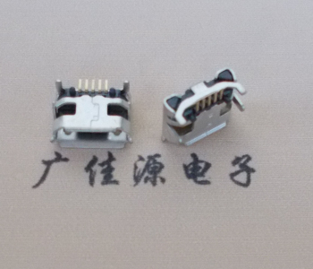 北京Micro USB母座牛角间距7.2x6.6mm加长端子定位柱