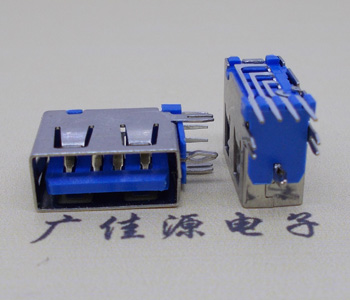 北京USB 测插2.0母座 短体10.0MM 接口 蓝色胶芯