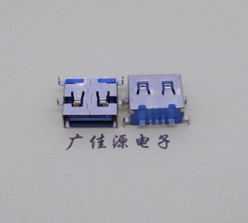 北京沉板USB AF 5P大电流母座,无翻边四脚沉插板焊接