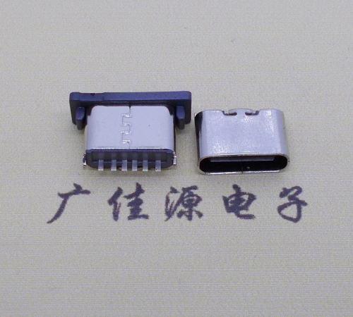 北京直立插type-c6p母座H=5.0短体usb连接器