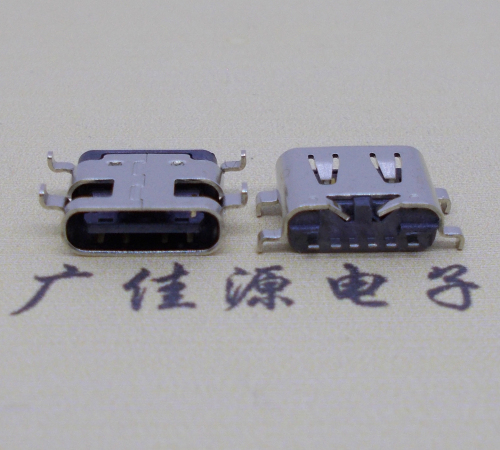 北京USBType-C6P母座卧式接口沉板0.8mm