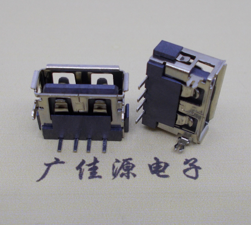 北京USB短体10.0母座 DIP前两脚反向胶芯6.8厚度卷边