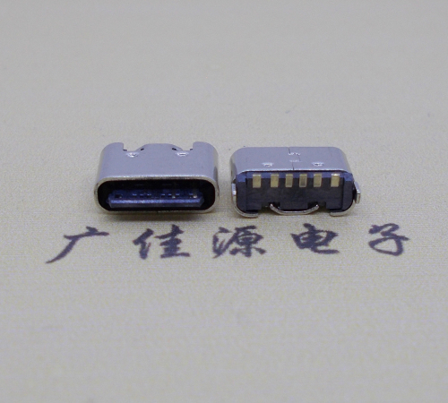 北京Type-C6p母座接口短体立贴5.0mm