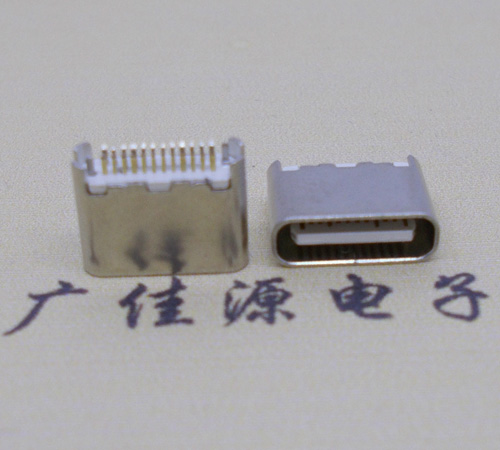 北京type-c24p母座短体6.5mm夹板连接器