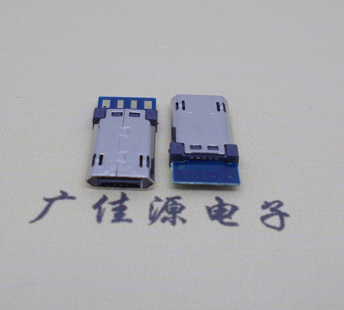 北京迈克micro usb 正反插公头带PCB板四个焊点
