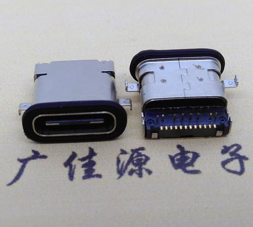 北京 卧式type-c16p母座前插后贴 type-c接口 type-c连接器