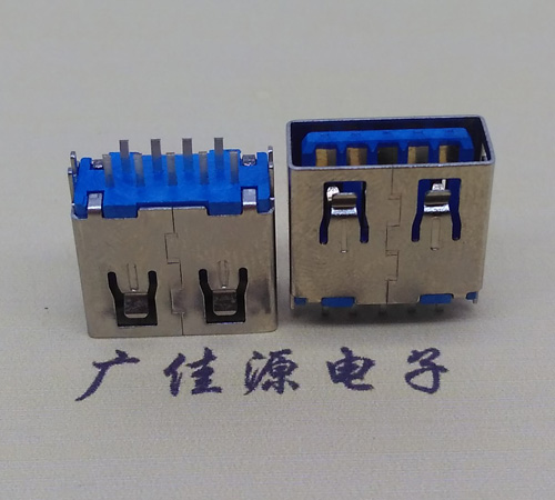 北京USB接口 3.0母座 直边 夹1.0板 总高度11.5mm尺寸