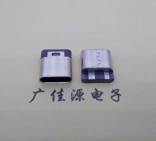 北京电源椭圆形USB接口.type c2p焊线母座.充电尾部2点焊接详解