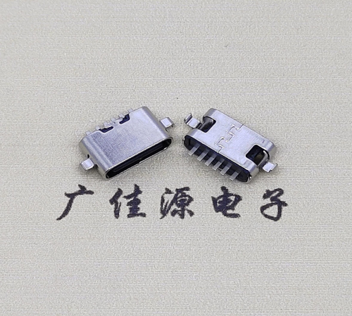 北京type c6p母座接口 沉板0.8mm 两脚插板引脚定义  