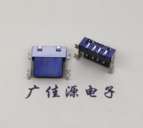 北京薄胶芯母座 USB2.0卧式贴板A母10.0短体尺寸